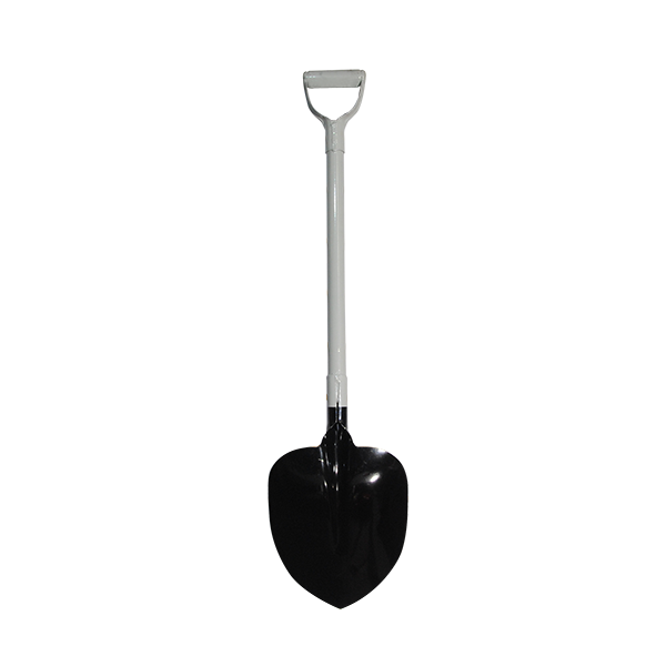 Round Head Shovel Wood Handle, Steel D-Handle and Medium Duty