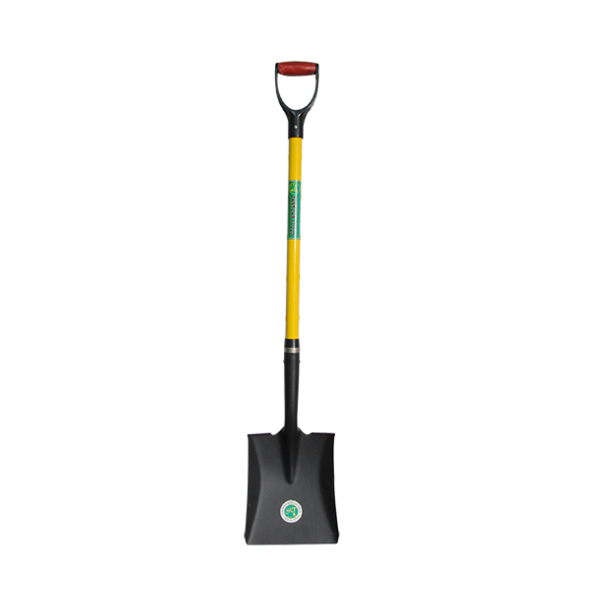Flat Shovel, Transfer Shovel with D and Heavy Duty Square Head for Landscaping, Gardening, Construction, Snow Shovel and Yard Work, Metal + Wood