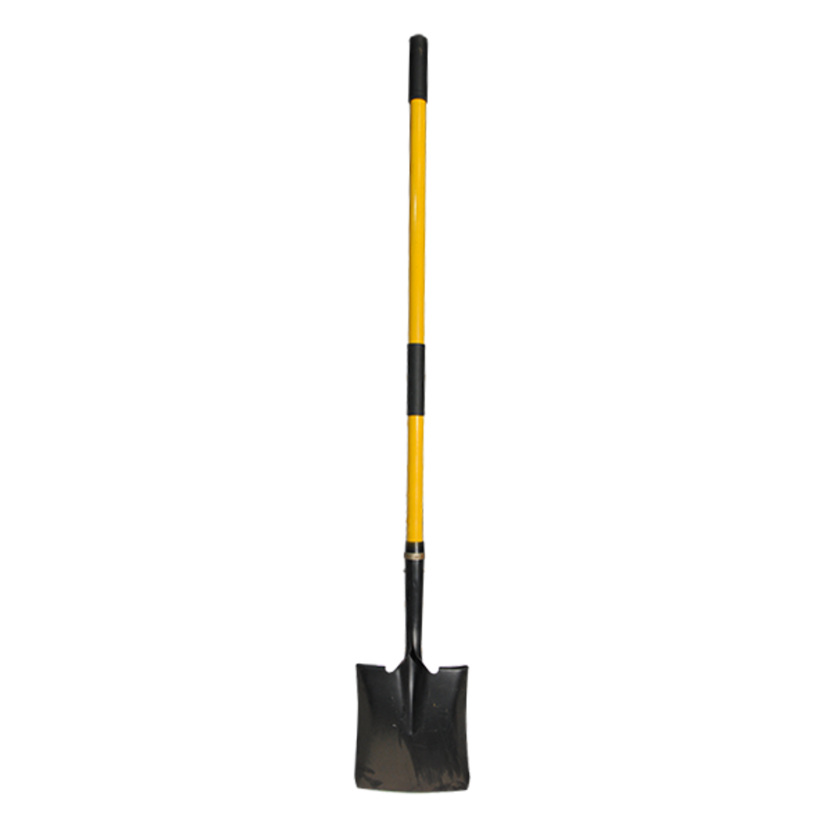 Professional Choice Square Tip Sturdy 54" Fiberglass Handle - Heavy Duty 14 Gauge Steel Head Garden Shovel, Yellow/Black