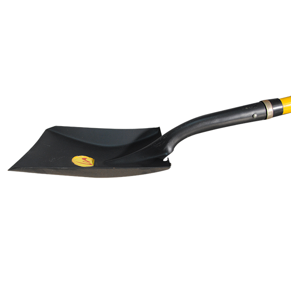 Professional Choice Square Tip Sturdy 54" Fiberglass Handle - Heavy Duty 14 Gauge Steel Head Garden Shovel, Yellow/Black