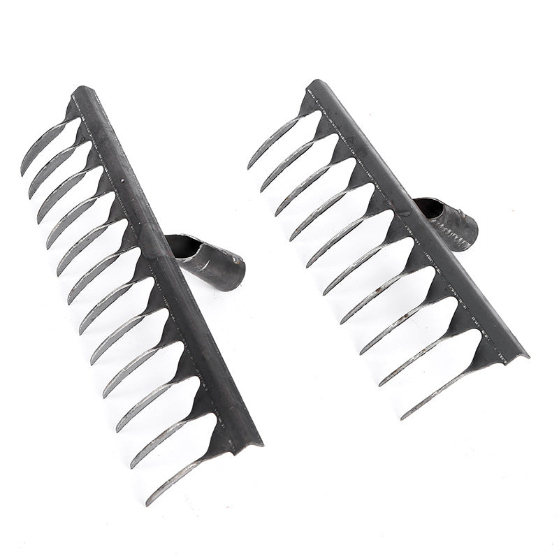 Metal head rake tool for loosening soil, collecting fallen leaves, leveling lawns, cultivating land management yarn thatch rake (customizable)