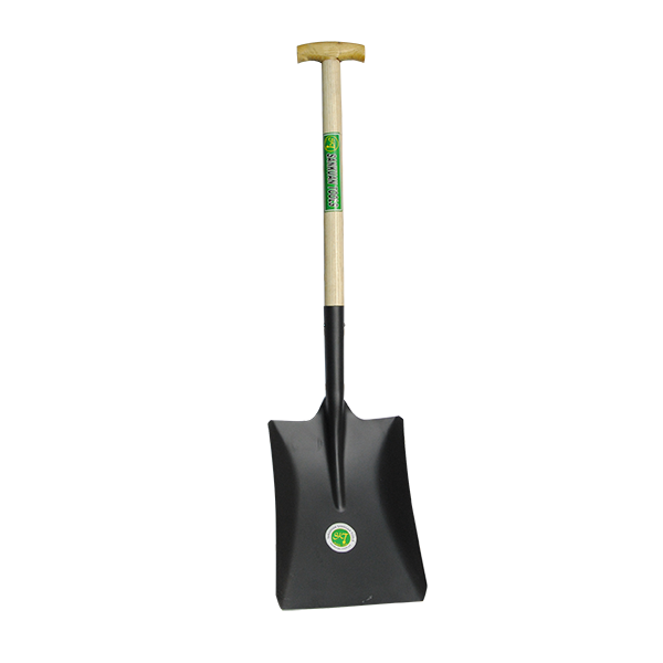 Digging shovel, round small shovel with wooden D, T-shaped handle, metal garden shovel for gardening