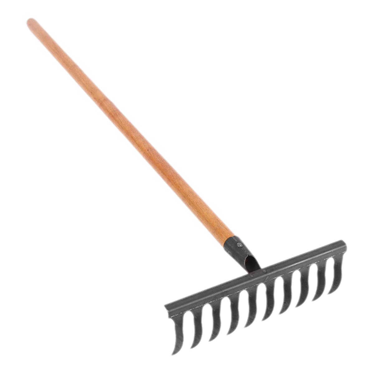 Metal head rake tool for loosening soil, collecting fallen leaves, leveling lawns, cultivating land management yarn thatch rake (customizable)