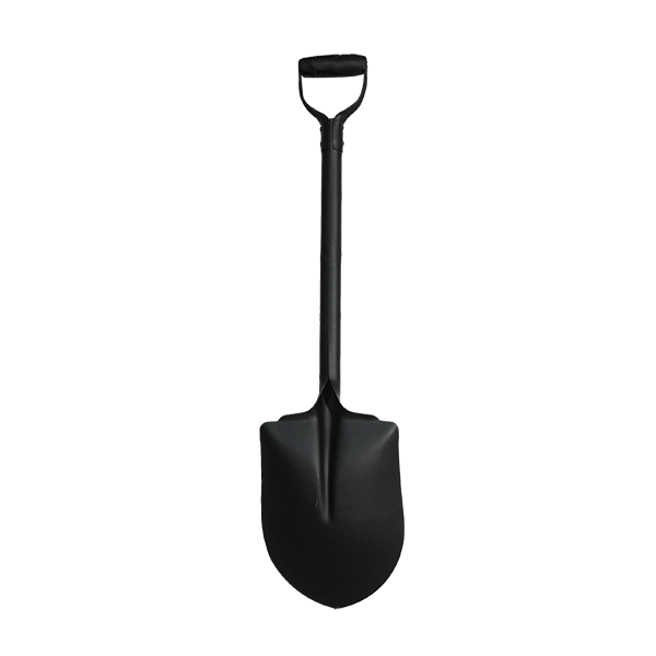 Round Head Shovel Wood Handle, Steel D-Handle and Medium Duty