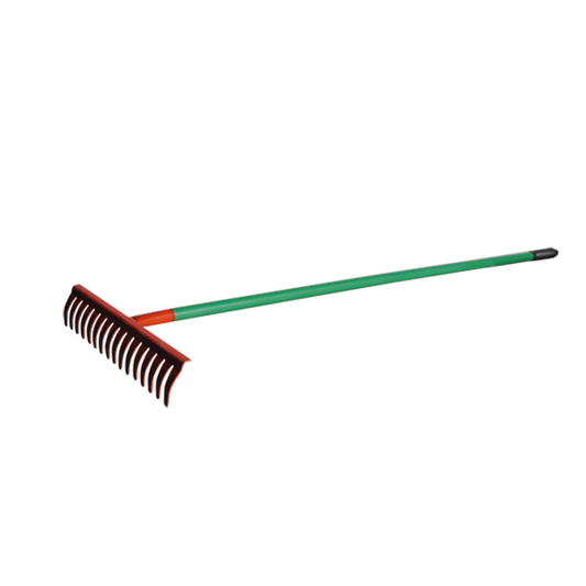 14-tooth Garden Heavy Duty Rake Metal Steel Rake Head Only Without Handle (Red)