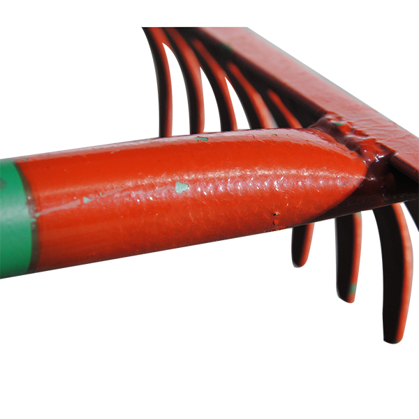 14-tooth Garden Heavy Duty Rake Metal Steel Rake Head Only Without Handle (Red)